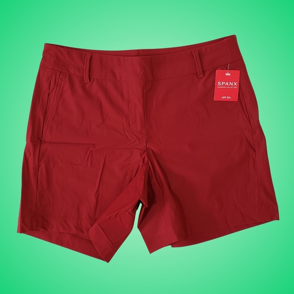 Spanx Sunshine Shorts Women Dark Cherry 6” NWT - Picture 1 of 2